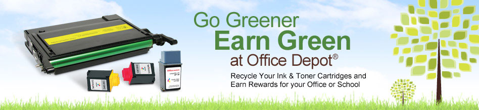 Go Greener Earn Green at Office Depot